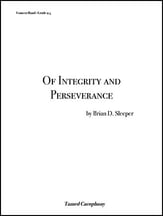 Of Integrity and Perseverance Concert Band sheet music cover